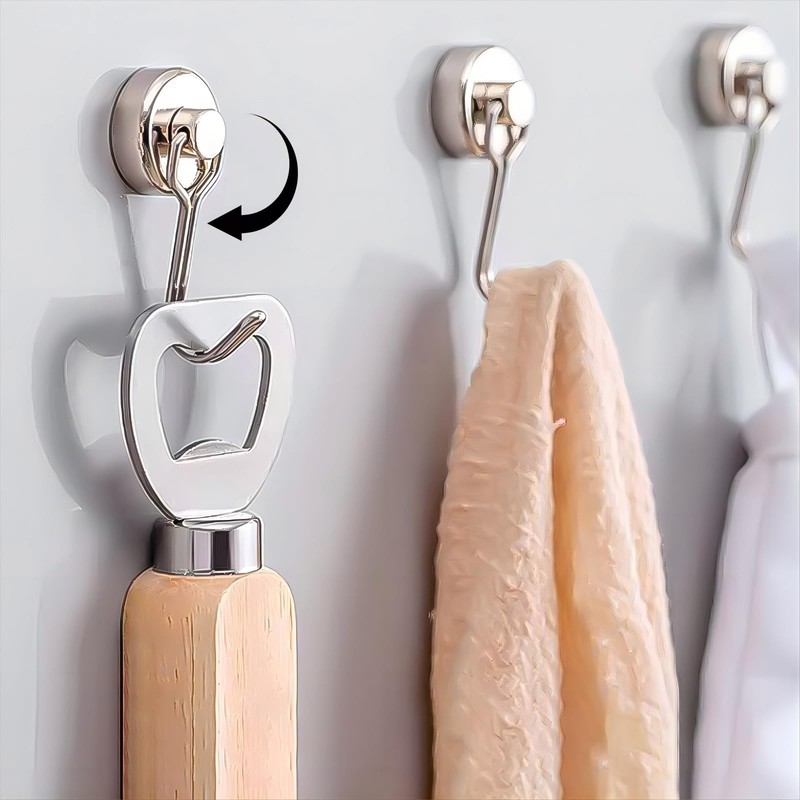 Giitoo Permanent Magnetic Hooks, Magnetic Magnets, Rustless, Stainless Steel, Vertical