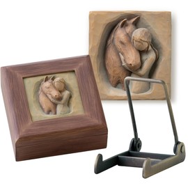 Willow Tree Quiet Strength Plaque with Stand plus Quiet Strength Memory Box, Sculpted Hand-Painted 3 Piece Set