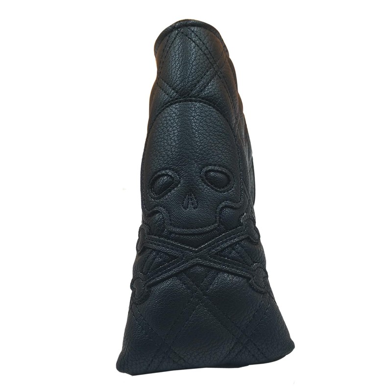 Premium Black Blade Golf Putter Club Headcover Skull and Crossbones