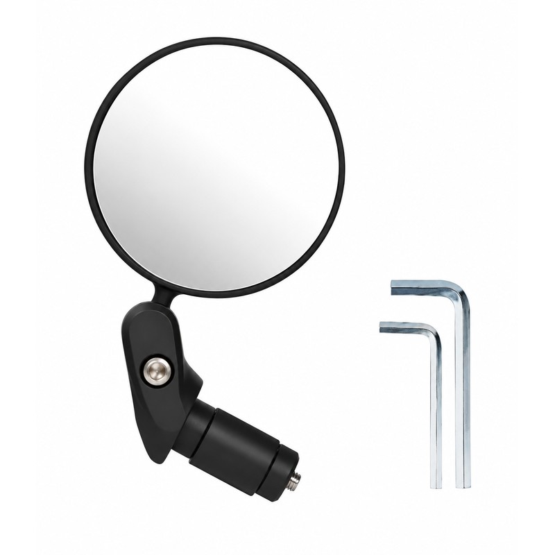360° Adjustable Bicycle Bar End Mirror, Convex Wide-Angle Rear View