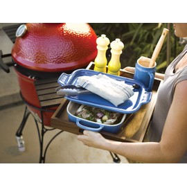 Le Creuset Stoneware Rectangular Dish with Platter Lid, 3 qt., Cerise