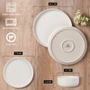 HaWare Stoneware Dinnerware Sets, 12-Piece Plates and Bowls Set for