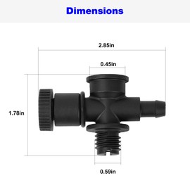 Misfart DEX2400S Sand Filter Air Relief Valve Assembly Replacement for Hayward ProGrid DE Pool Filter Air Gauge Relief Adapter with O-Ring DE3620, DE4820, DE6020, S210sv, S244sv