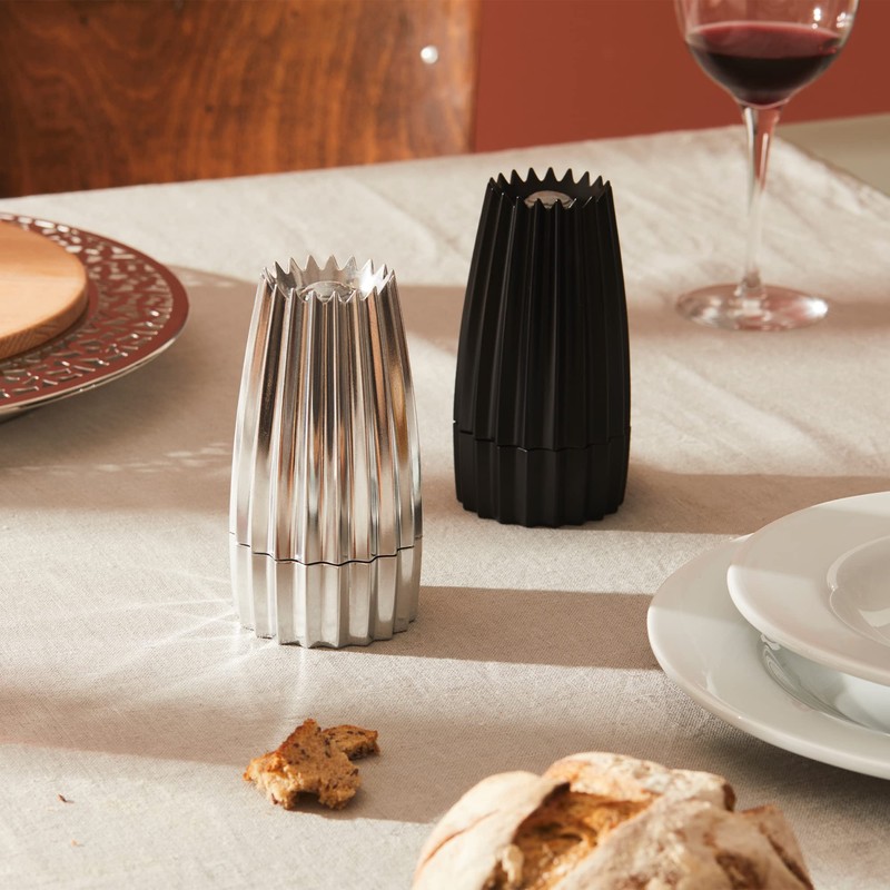 Alessi Grind Macinasale, Pepe e Spezie, Fusione di Alluminio, Argento