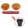 Bicycle Round Reflectors Improved Visibility Universal Fit License Plate Reflector