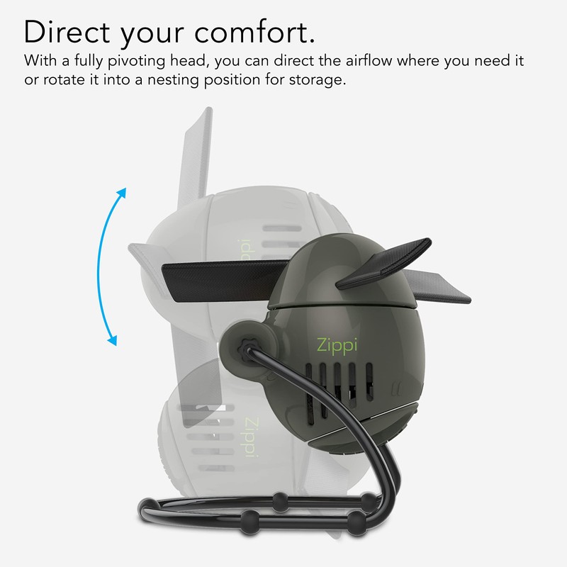 Vornado Zippi Small Personal Fan, Foldable Cooling for Desk, 2