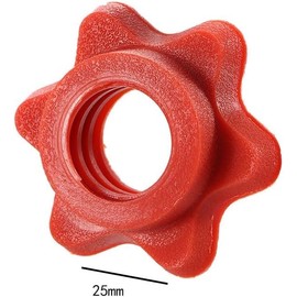 Red Fixed Dumbbell Dumbell Nut Anti-Slip Weight Lifting Accessories, Hexagon Nut Barbell Bar Collar Screw Safety Protection Standard Fixe Exercise and Fitness Dumbbells