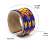 Seed Beads Beaded Cuff Bracelet (Royal Blue Turtle)
