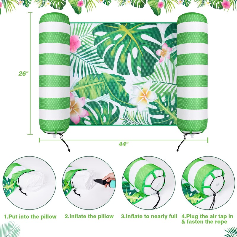 WERNNSAI Water Hammock for Adults - Inflatable Pool Floats Green