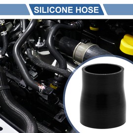X AUTOHAUX 1 Pcs Straight Coupler Silicone Hose 51mm/2.01"-60mm/2.36" ID 76mm/2.99" Length 0° Car Silicone Coolant Hose 3-Ply 4mm Thickness Air Intake/Turbo/Intercooler Piping Tube Black
