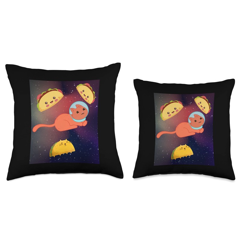 Astronaut Space Cat Taco Themed Gift Kitten Pet Animal Throw