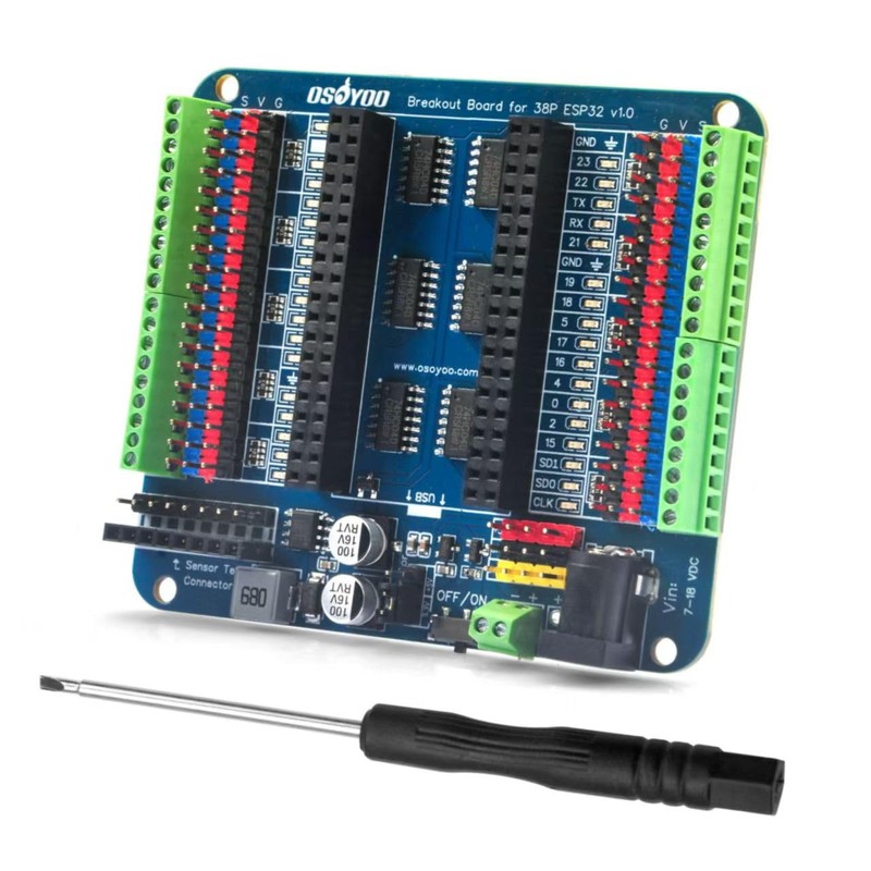 OSOYOO ESP32 & ESP8266 Shiled Breakout Board V1.0, 30P Board