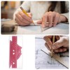 sourcing map 4pcs Triangular Ruler Set 15mm Aluminum Geometric Protractor
