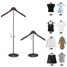 2 Pack T Shirt Display Stand, 17-31 Inch Height Adjustable Mannequin Torso for Vendors, Portable Dress Form Mannequin Stand Clothes Rack for Clothing Dress Jacket Coat Retail