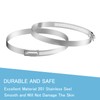 Hon&Guan Pack of 2 Hose Clamps, Stainless Steel, Adjustable Clamping