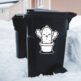 Extra Large 460mm 'Happy Cactus' Permanent Sticker Decal for Cars/Windows/Bins/Walls (DW00110003)