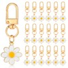 Xelsluthe 24 Pcs Flower Keychain, Daisy Keychain Cute Flower Tassel