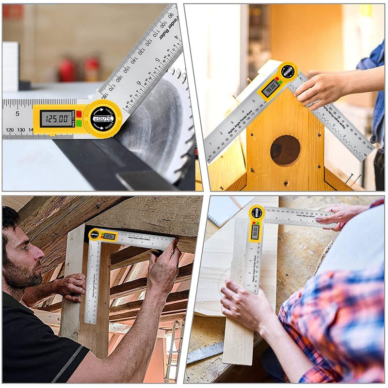 Digital Angle Finder Protractor, 2 in 1 Angle Finder Ruler