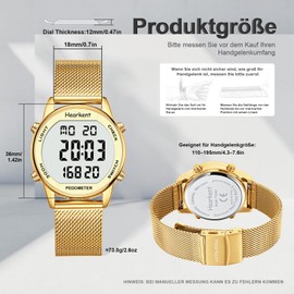 Women's Pedometer Watch, Waterproof Fitness Tracking Digital Watch, Without Bluetooth and App, Seniors Watch with Pedometer Calorie Counter, Sports Watch for Walking/Running