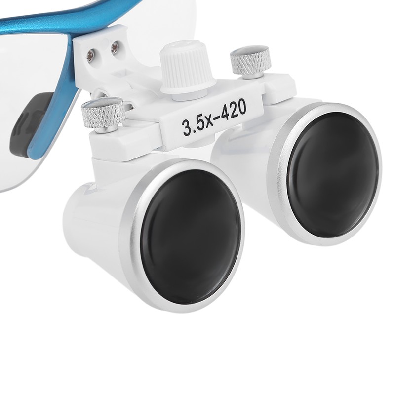 Dental Binocular Loupes 3.5X 420mm Dental Magnifier Optical Glass Dentists