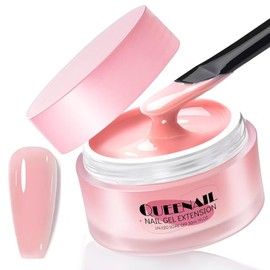 Nail Extension Gel,UV Gel for Nails 30ml,Nail Builder Gel for Extension,UV Nail Gel using with Nail Forms,Builder Gel for Nail Art Design for DIY Salon Nail At Home,Pink