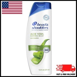 Head & Shoulders 2 in 1 Dandruff Shampoo, Aloe Vera Soothing Relief, 12.5 oz