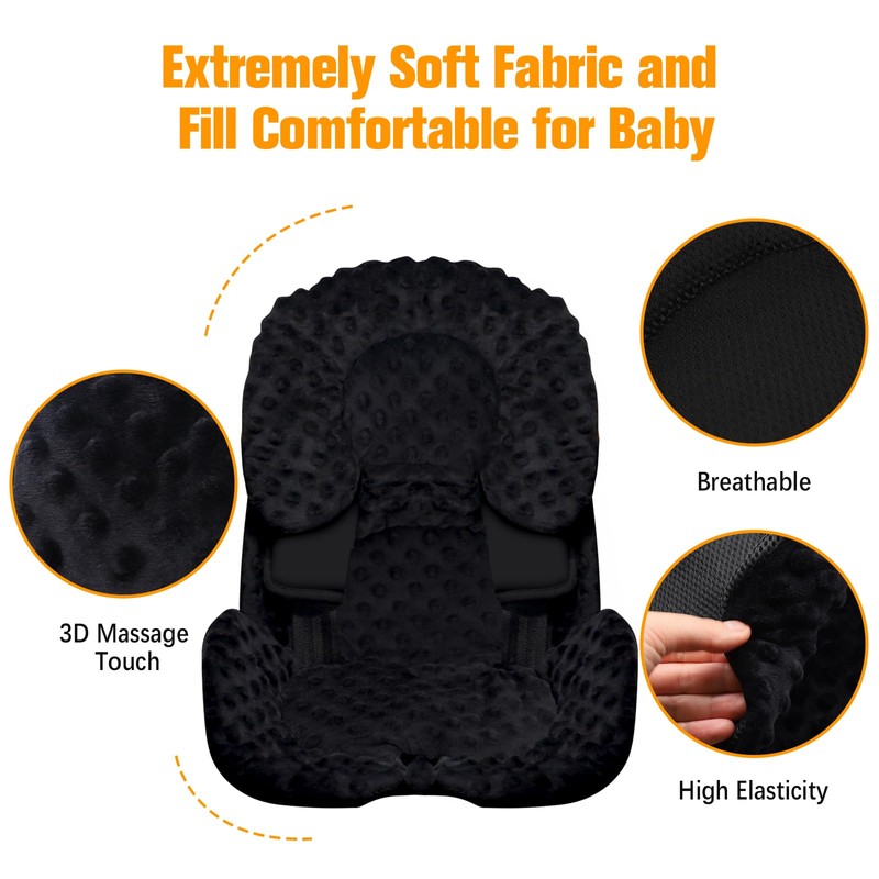 KAKIBLIN Infant Car Seat Insert, Carseat Insert Support for Newborn,