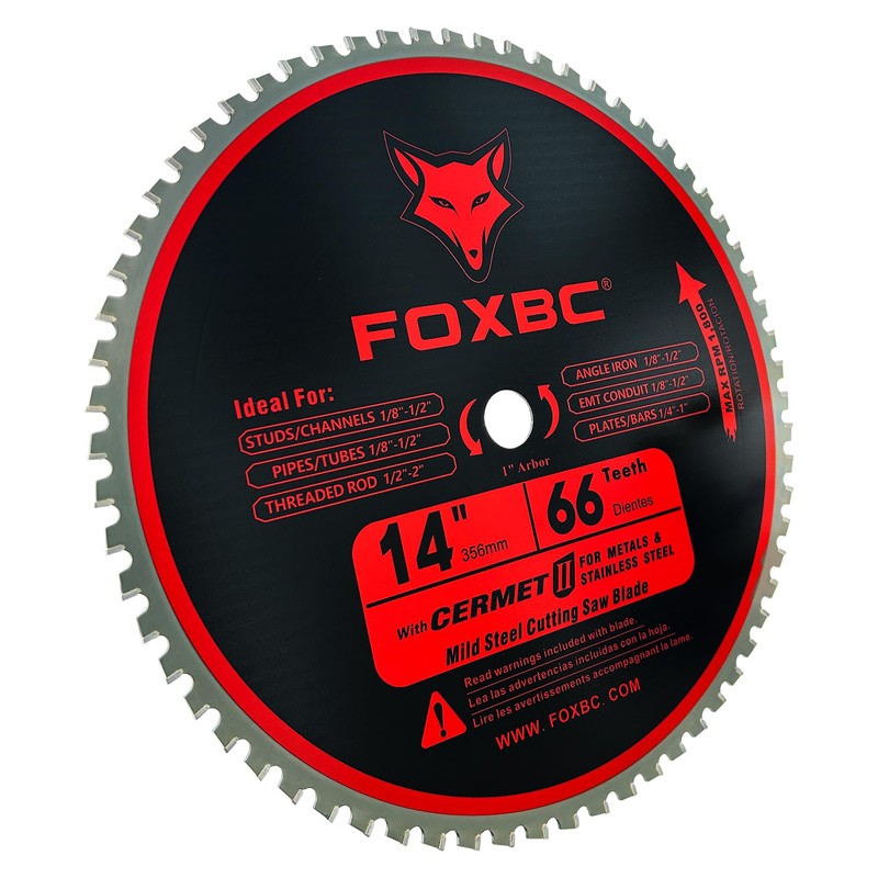 FOXBC 14 Inch Metal Steel Cutting Saw Blade 66 Tooth