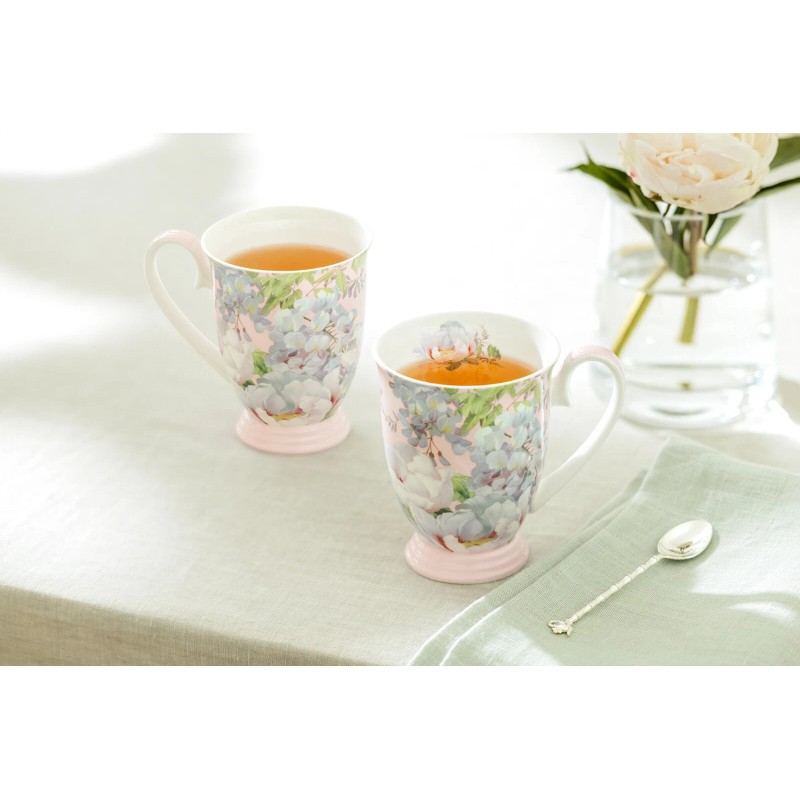 Stechcol Gracie Bone China Peony Bloom Pink Bone China Mug