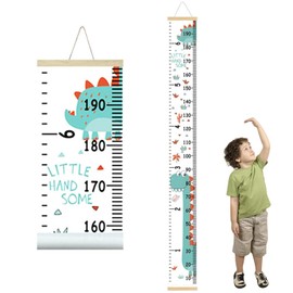 Baby Height Growth Chart, Nursery Hanging Rulers for Kids Boys Girls, Wood Wall Decoration 200cm x 20cm(Dinosaur)