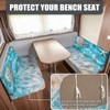 Knextrepoy Turtle Shell RV Dinette Cushion Covers Anti-Slip Tropical Beach
