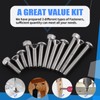 Glarks 384Pcs #8-32 Phillips Pan Head Screws Countersunk Head Screws