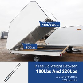 28 inch 200 Lb (889 N) Gas Struts Spring Shocks 28 in for Heavy Lids Trap Door Truck Sled Trailer Cap Tonneau Cover Replacement Lift Supports (Support Weight: 180-220lb), 2 Pcs Set ARANA