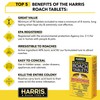 Harris Roach Tablets, Boric Acid Roach Killer with Lure for