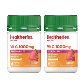 헬써리스 비타민C healtheries berry vit c 1000mg 츄어블 30정 2개 Healtheries Berry Vitamin C 1000mg Chewable 30 Tablets 2 Pack
