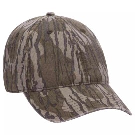 Otto Cap 171-1296 Unisex Hat Mossy Oak Camouflage 6 Panel Baseball Cap - Bottomland, OSFM - Adult