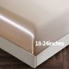 SiinvdaBZX 4Pcs Extra Deep Pocket Satin Sheet Set King Size,