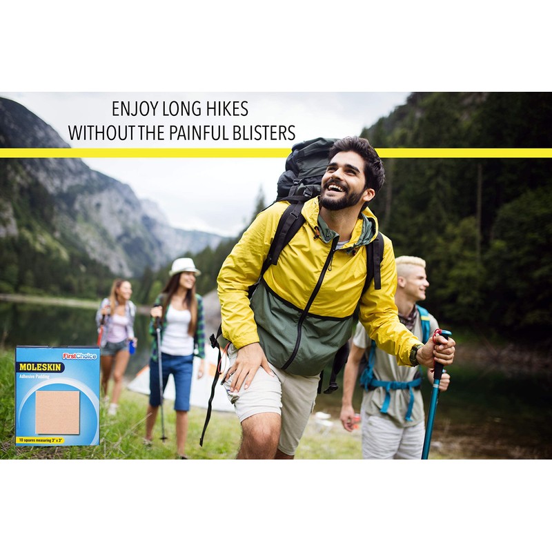 RadBizz Extra Durable Moleskin Patches - 3" x 3" 10