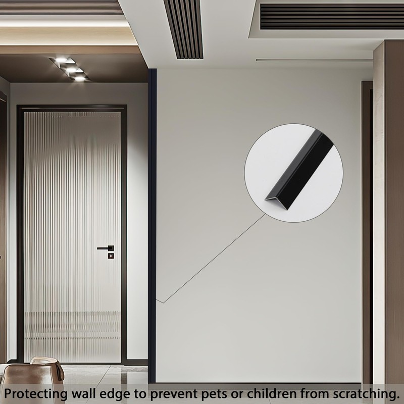 Coengwui Aluminum Corner Guards, Peel and Stick L-Shaped Molding Trim