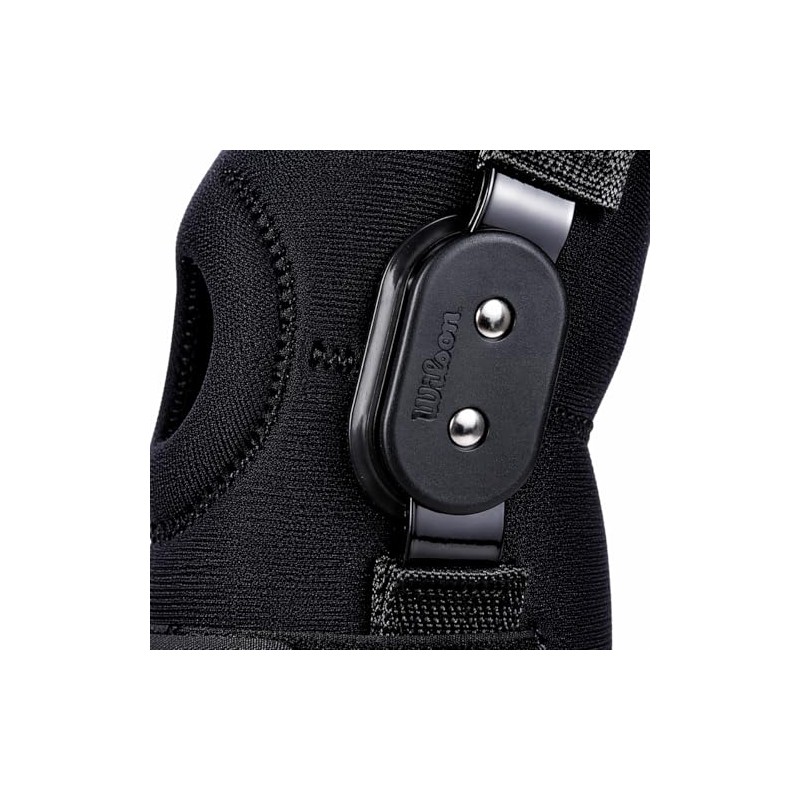Wilson AW206S Rodillera con Bisagras Mediano, Color Negro