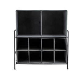 ThinkSpace FlipShelf Hanging Closet Organizer, Storage Cubes for Closet, Hanging Organizers for Bedroom, Metal Shelving, Gray and Black