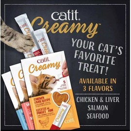 Catit Creamy Lickable Cat Treat, Healthy Treat, Tuna = 80 PACK X 20 Per Flavour