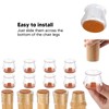 36pcs Silicone Chair Leg Cover Elastic Soft Transparent Chair Feet