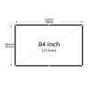 72 Inch Projector Screens Portable Fast Fold High-Density White Less