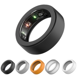 LevyPan Silicone Ring Protector Compatible with Oura Ring Gen 3 and All Smart Ring, Elastic Smart Ring Cover for Men and Women (Black, M(9/10/11))
