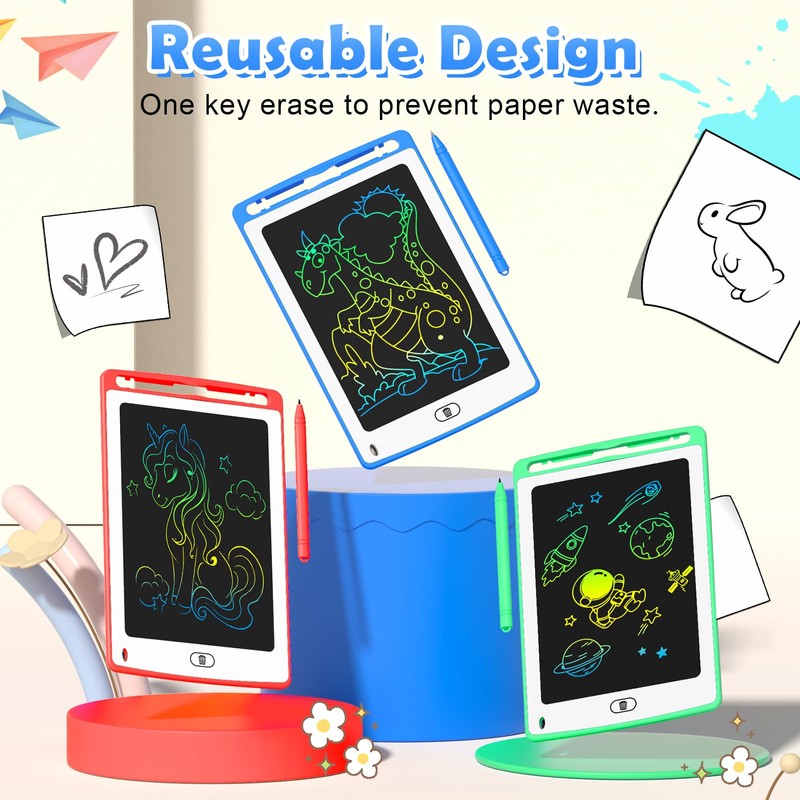 Party Favor LCD Writing Tablet for Kids, 8.5 Inch Colorful