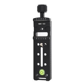 Camera Rail Nodal Slide, 150mm Quick Release Plate Clamp, 1/4in Screw Hole Built in Bubble Level, Quick and Sturdy Design, Fits for Panoramic Macro Photography