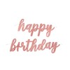 Rose Gold Glitz Happy Birthday Script Prismatic Foil Jointed Banner