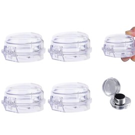 MMSZHL 4 Pcs Cubiertas para Perillas de Estufa, Seguros para Perillas de Estufa,Seguros para Estufa para Niños,Cubierta de Seguridad para Perillas de Estufas de Gas,Seguridad para Bebes (Transparente)