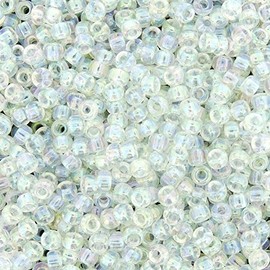 Miyuki Round Seed Bead Size 8/0 22g Crystal AB